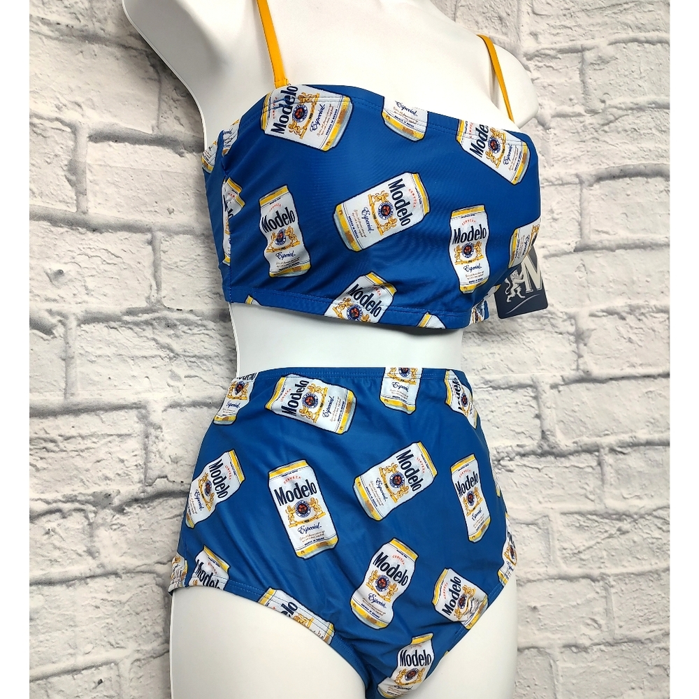 NWT Modelo High Waist 2 Piece Swimsuit L - Picture 2 of 11